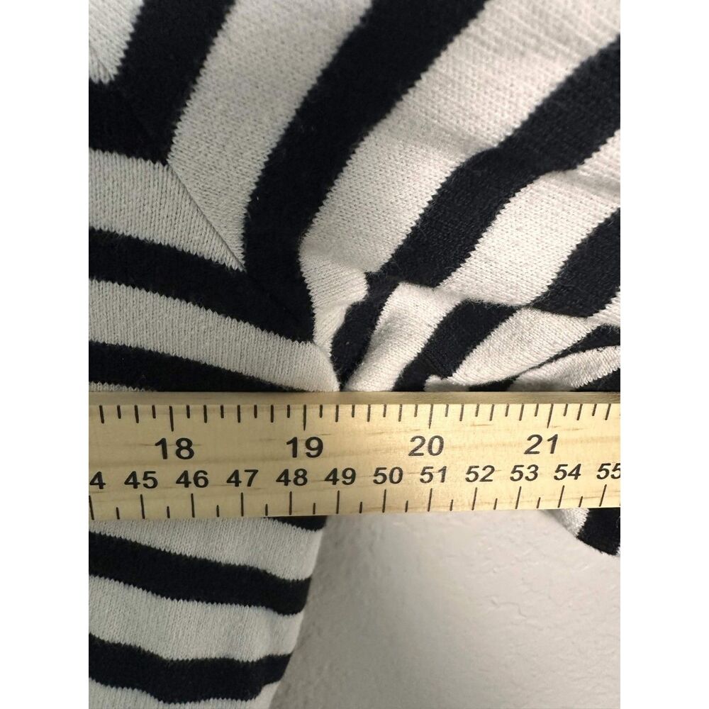 Talbots Authentic Tee Striped Nautical Long Sleeve Cotton Knit Top Red Black M - Picture 5 of 6